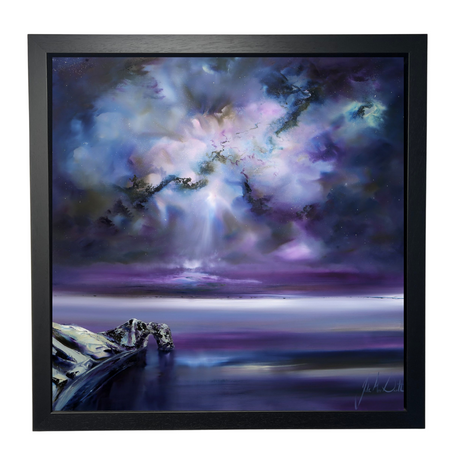the whisper of your name print framed in black by artist julie ann scott