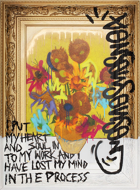 trouble mind of a artist mini framed print by artist ghost