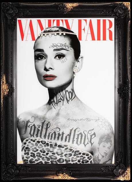 vanity fair hepburn framed print by artist ghost