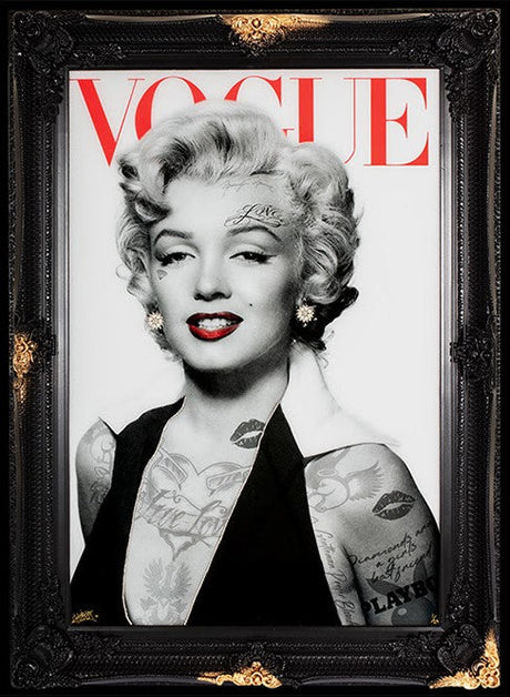 vogue monroe framed print by artist ghost