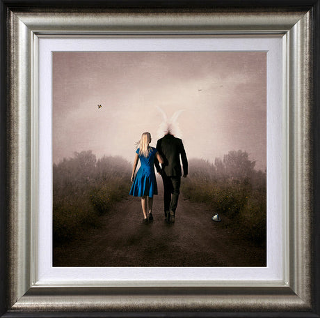 were all mad here framed print by artist michelle mackie