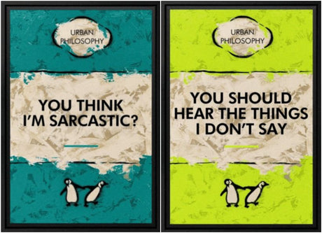 you think im sarcastic lenticualr edition framed  by artist hue folk